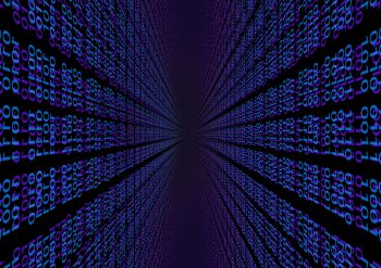 Ones and zeros representing data.